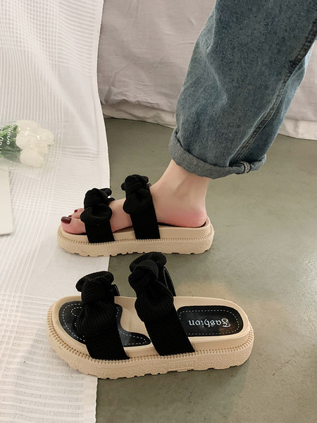 Ikdienas sieviešu čības ar lenti un 4,5 cm zoli