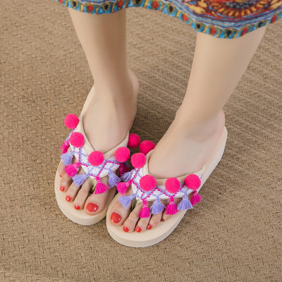 Papuci dama cu elemente 3D si platforma 5 cm