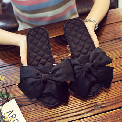 Papuci dama cu panglica si talpa plata