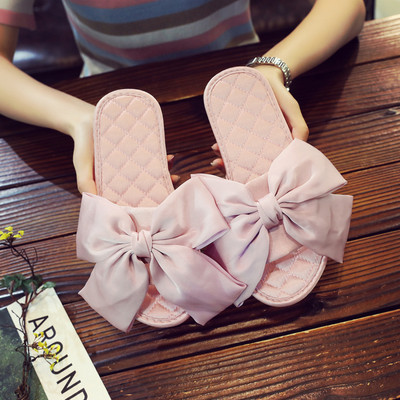 Papuci dama cu panglica si talpa plata