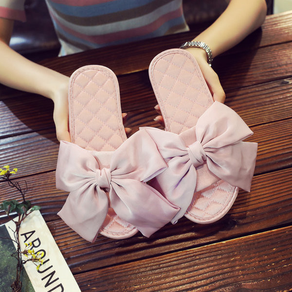 Papuci dama cu panglica si talpa plata