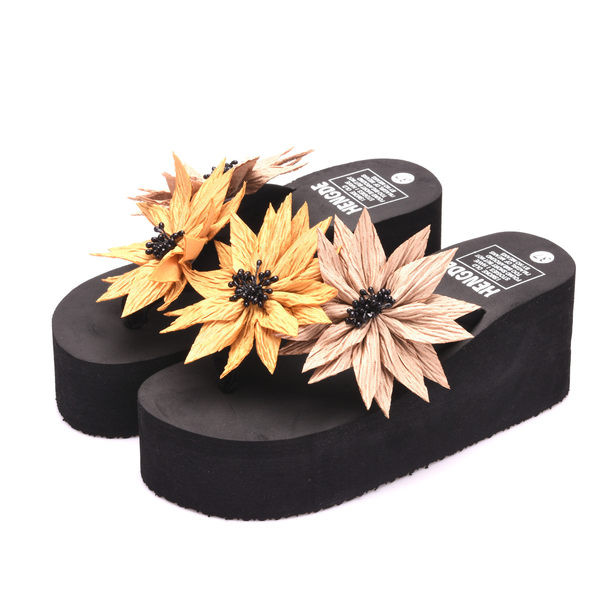 Sieviešu čības ar 3D ziediem - divi modeļi