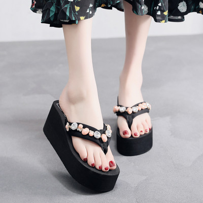 Papuci dama cu platforma de 6 cm - intre degete