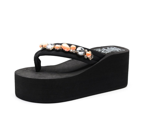 Papuci dama cu platforma de 6 cm - intre degete