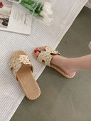 Jauna modeļa sieviešu modernas čības ar pērlēm divās krāsās