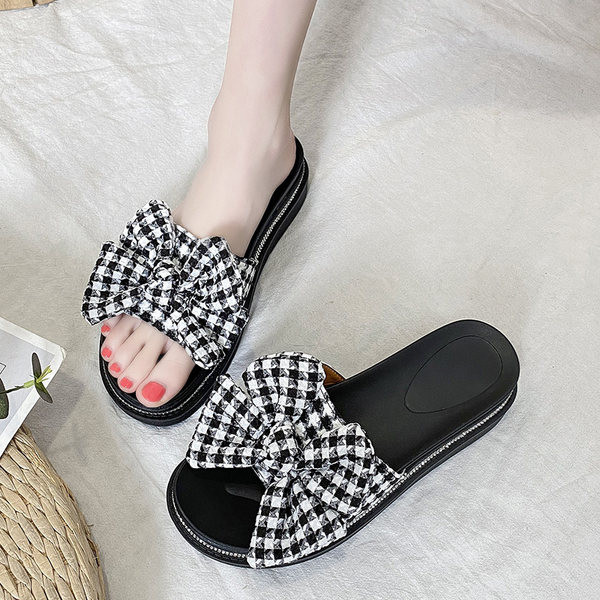 Papuci moderni cu platforma si panglica textila