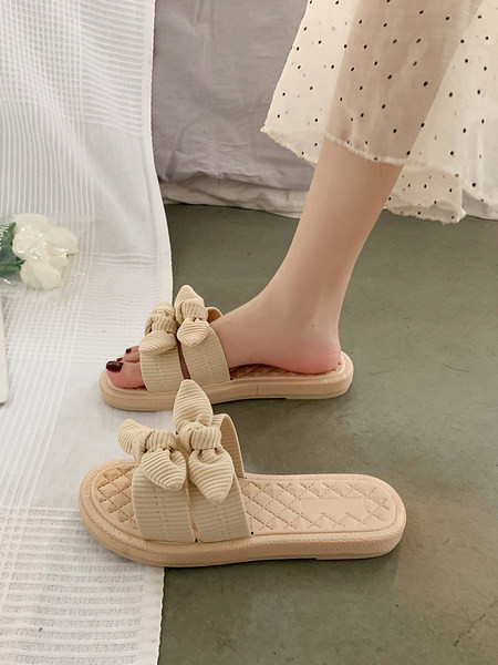 Papuci dama cu panglica in trei culori