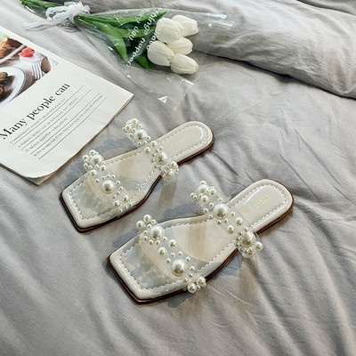 Model nou de papuci de dama cu perle in patru culori