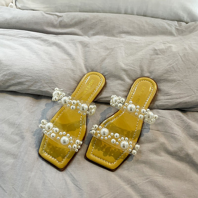 Model nou de papuci de dama cu perle in patru culori