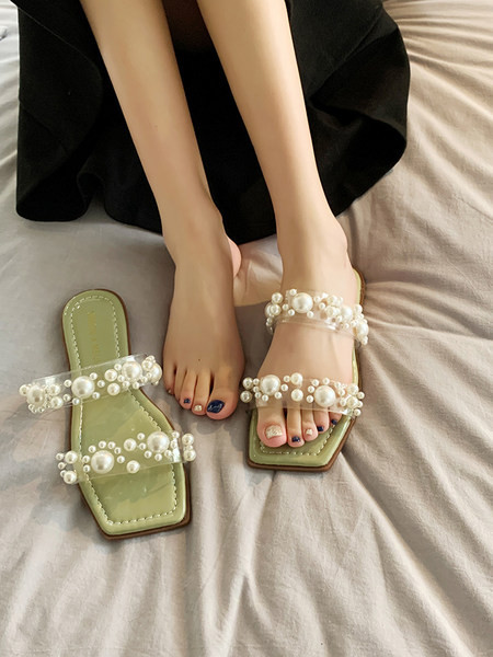 Model nou de papuci de dama cu perle in patru culori