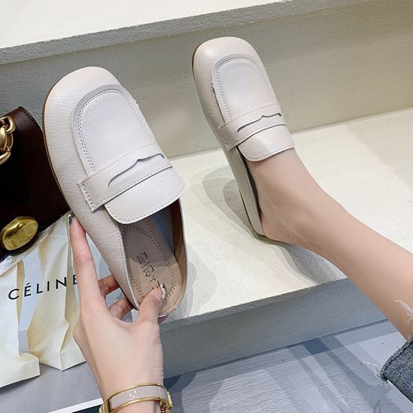 Mākslīgās ādas čības ar plakanu zoli