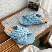 Papuci casual dama cu talpa plata - piele ecologica