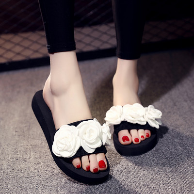 Γυναικείες παντόφλες με πολύχρωμα λουλούδια 3D - διάφορα μοντέλα