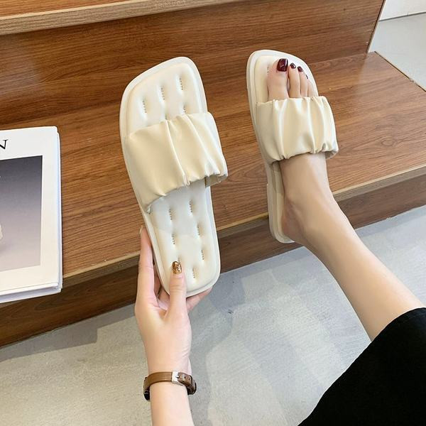 Papuci casual dama din imitatie de piele in mai multe culori