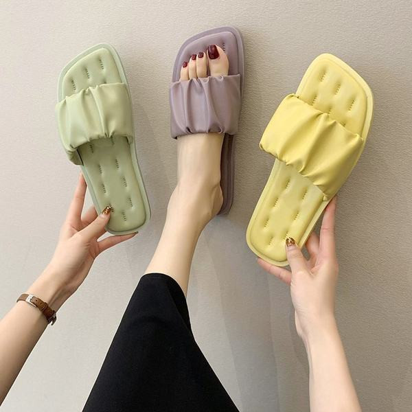 Papuci casual dama din imitatie de piele in mai multe culori