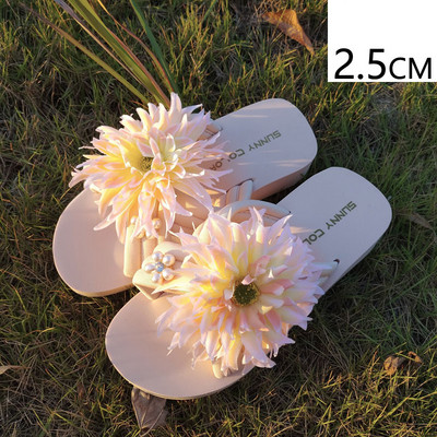 Sieviešu čības ar 3D ziedu vairākās krāsās
