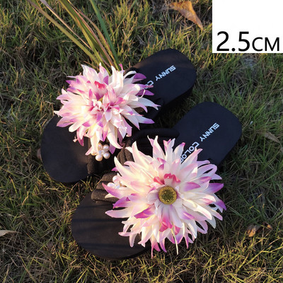 Sieviešu čības ar 3D ziedu vairākās krāsās
