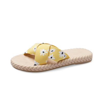 Papuci casual dama cu model floral - in mai multe culori