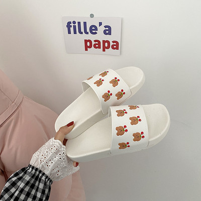 Νέο μοντέλο γυναικείες παντόφλες σιλικόνης με επίπεδη σόλα