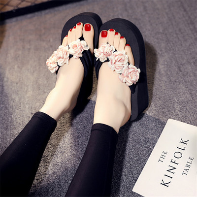 Sieviešu ikdienas čības ar 3D ziediem - vairākās krāsās