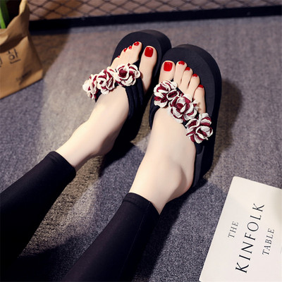 Sieviešu ikdienas čības ar 3D ziediem - vairākās krāsās