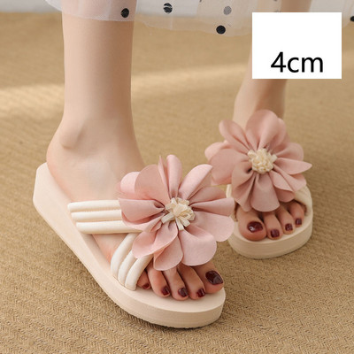 Παντόφλες σύγχρονές γυναικείες με τρισδιάστατο λουλούδι