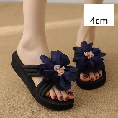 Παντόφλες σύγχρονές γυναικείες με τρισδιάστατο λουλούδι