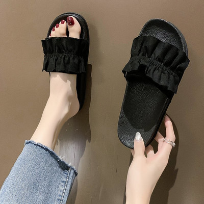 Papuci casual dama in carouri cu talpa plate