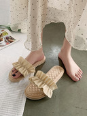 Model nou de papuci cu talpa plate si bucle pentru femei