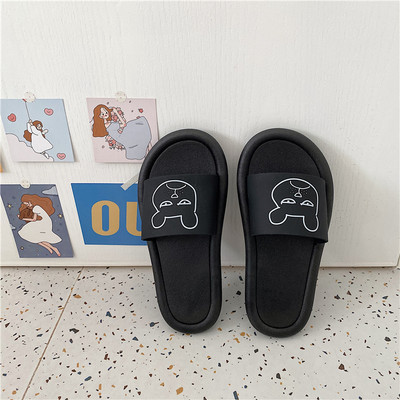 Papuci casual dama cu talpa plate si aplicatii diverse