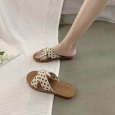 Papuci casual dama cu bretele incrucisate