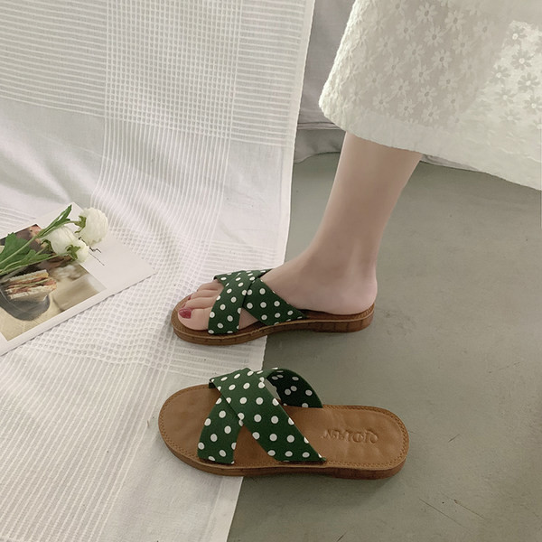 Papuci casual dama cu bretele incrucisate