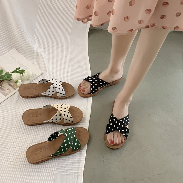 Papuci casual dama cu bretele incrucisate