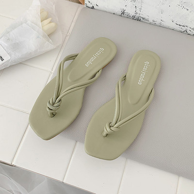 Papuci casual cu bretele subtiri si talpa joasa