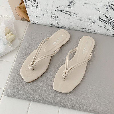 Papuci casual cu bretele subtiri si talpa joasa