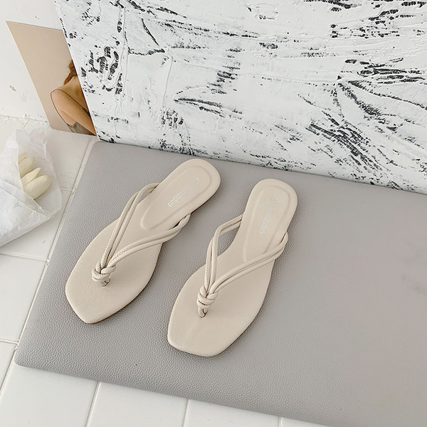 Papuci casual cu bretele subtiri si talpa joasa