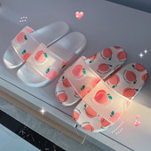 Papuci de dama colorati din silicon cu aplicatie