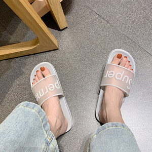 Papuci de dama colorati din silicon cu aplicatie