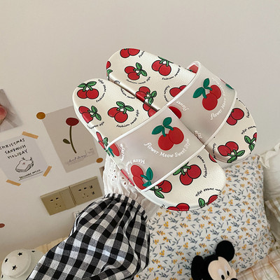 Papuci de dama colorati din silicon cu aplicatie