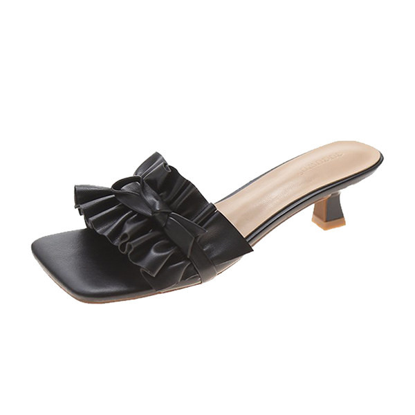 Moderne ženske papuče od eko kože sa trakom