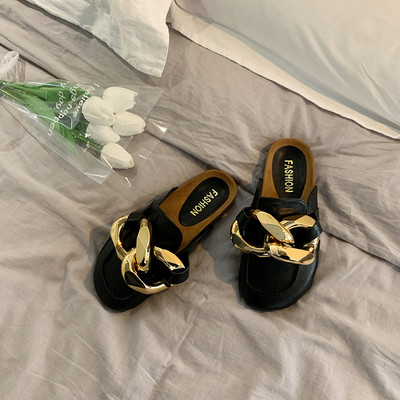 Papuci casual de dama inchisi din imitatie de piele