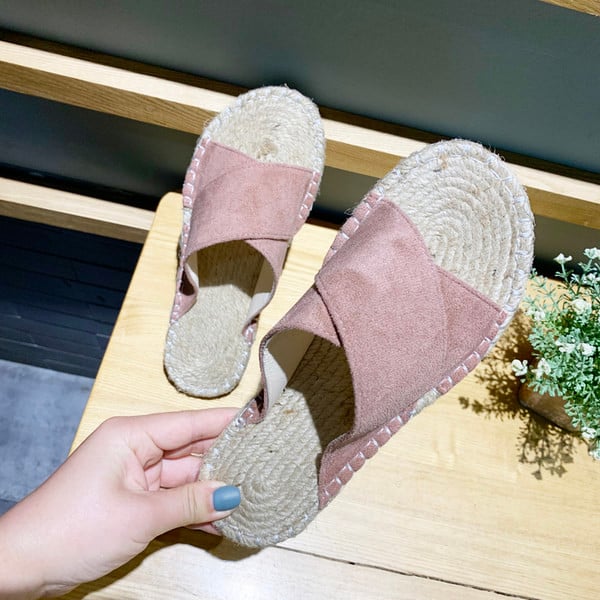 Papuci casual dama din piele intoarsa ecologica