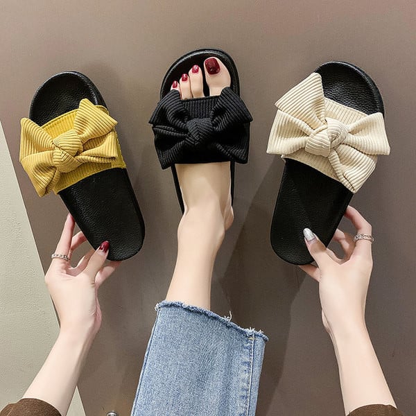 Model nou de papuci de dama cu panglica si talpa plata - mai multe culori