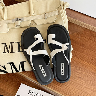 Papuci casual intre degete cu platforma de 3 cm