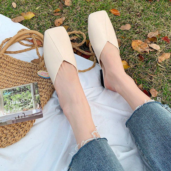 Papuci casual inchisi din piele ecologica