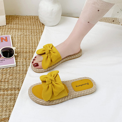 Παντόφλες νέο μοντέλο με κορδέλα και επίπεδη σόλα