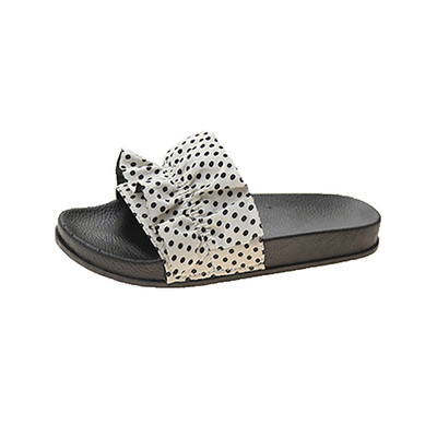 Παντόφλες μοντέρνες γυναίκες πουά με βολάν σε διάφορα χρώματα