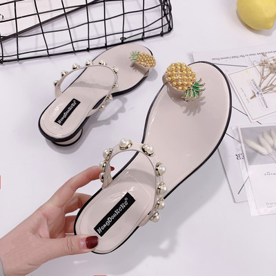 Sieviešu čības ar pērlēm un 3D apdari