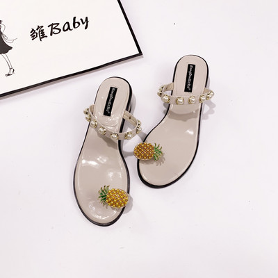 Sieviešu čības ar pērlēm un 3D apdari