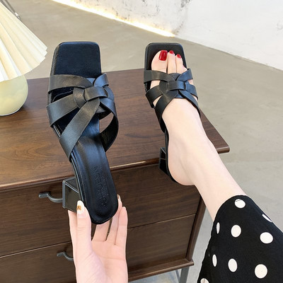 Γυναικείες casual παντόφλες με τακούνι σε τέσσερα χρώματα